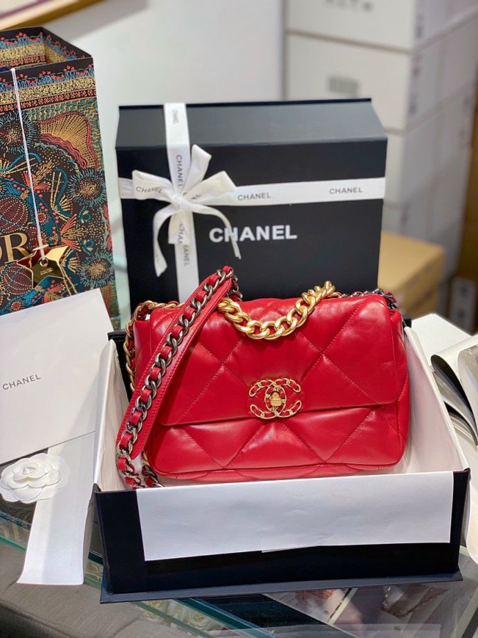 Túi Xách Chanel 19 Flap Bag - Đỏ Tươi