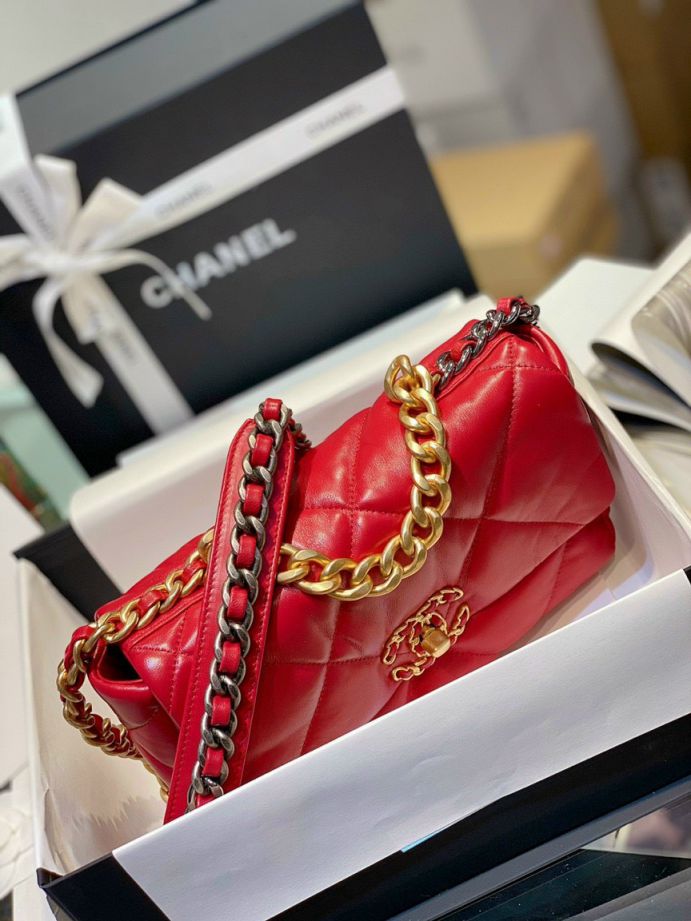 Túi Xách Chanel 19 Flap Bag - Đỏ Tươi