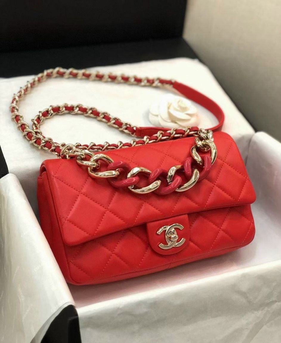 Túi Xách Chanel 19 Large Flap Bag - Đỏ