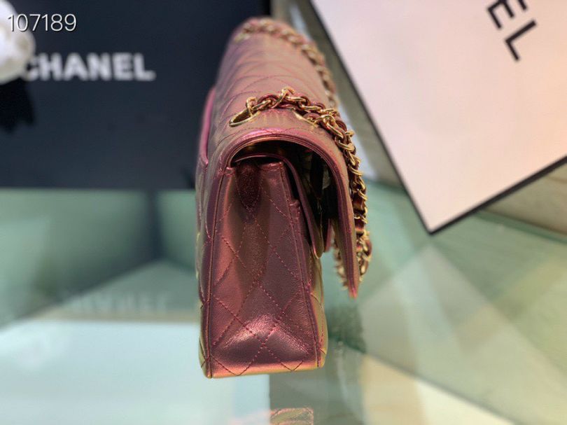 Túi Xách Chanel Classic – Tím Nhũ