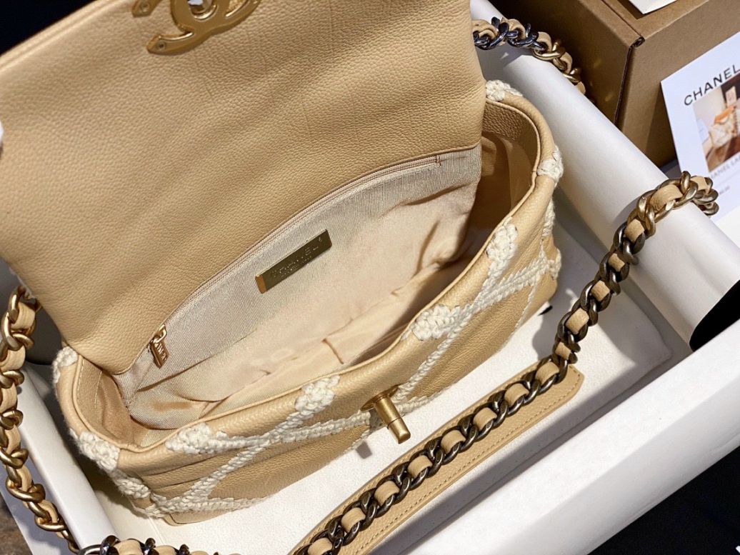 Túi Xách Chanel 19 Flap Bag – Caro Vàng