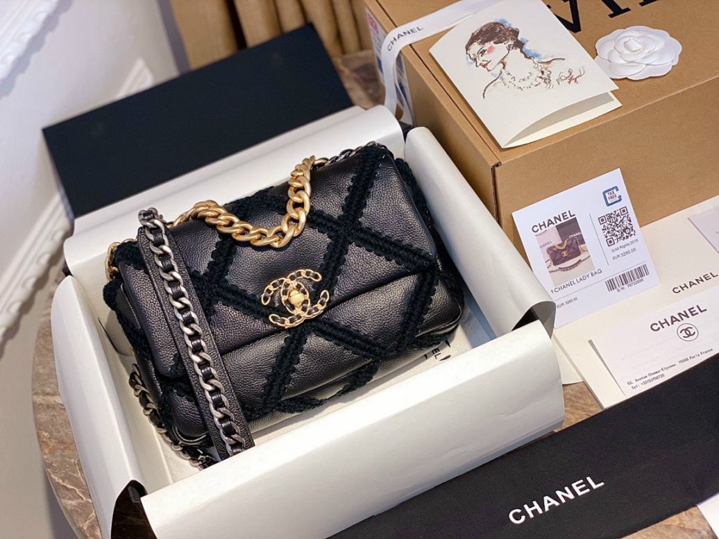 Túi Xách Chanel 19 Flap Bag – Caro Đen