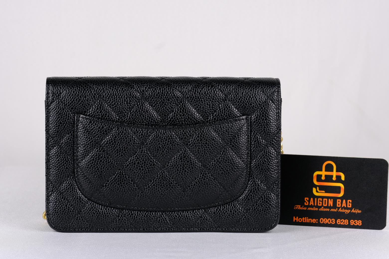 Chanel Classic Wallet On Chain – Đen Hạt