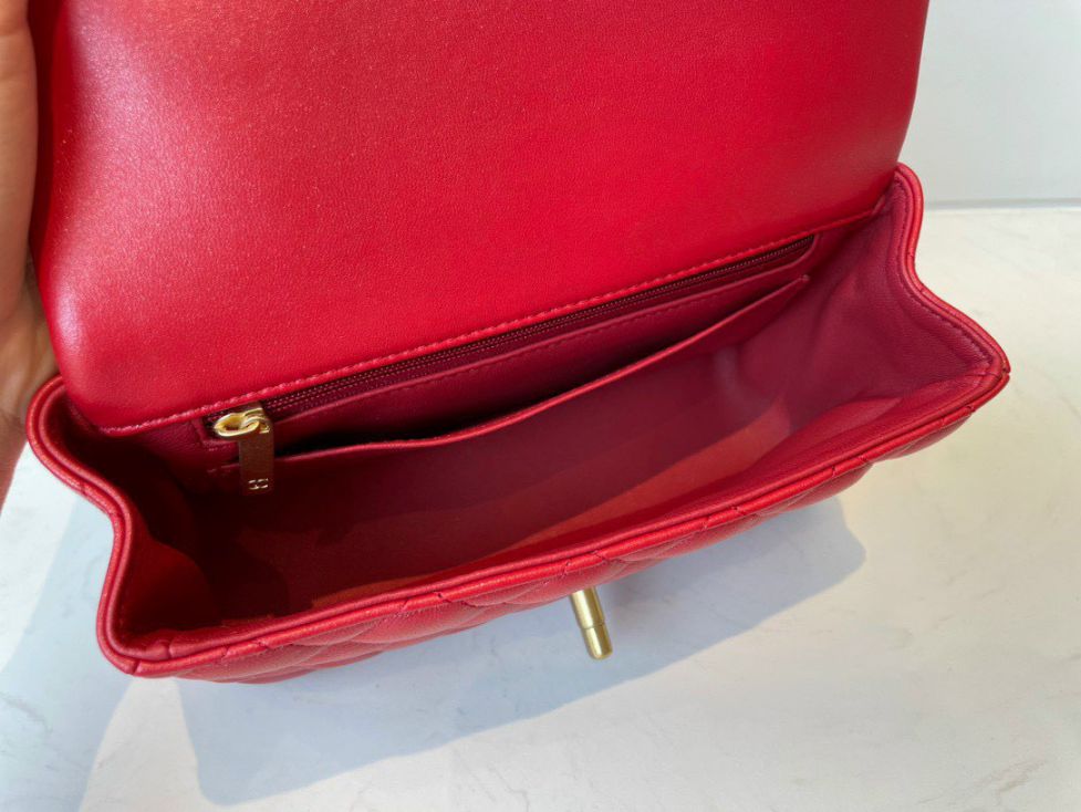 Chanel Mini Flap Bag With Top Handle – Đỏ