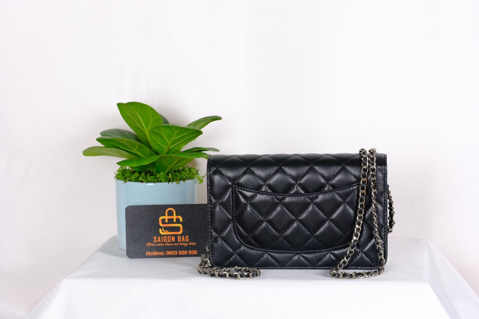Chanel Classic Wallet On Chain – Đen Mịn