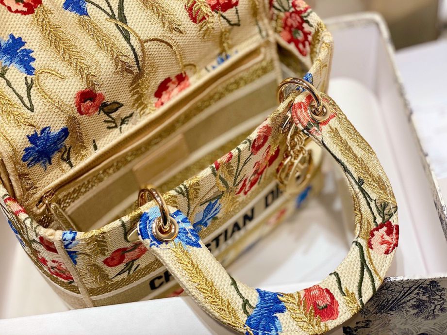 Túi Xách Dior Medium Lady D-Lite Bag - Vàng