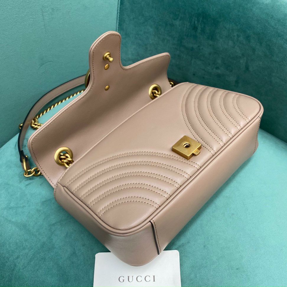 Gucci Marmont Matelasse Bag – Nude