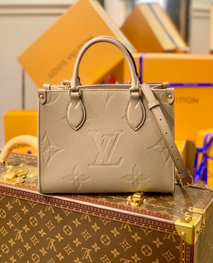 LV Onthego PM  Tote Bag – Nude