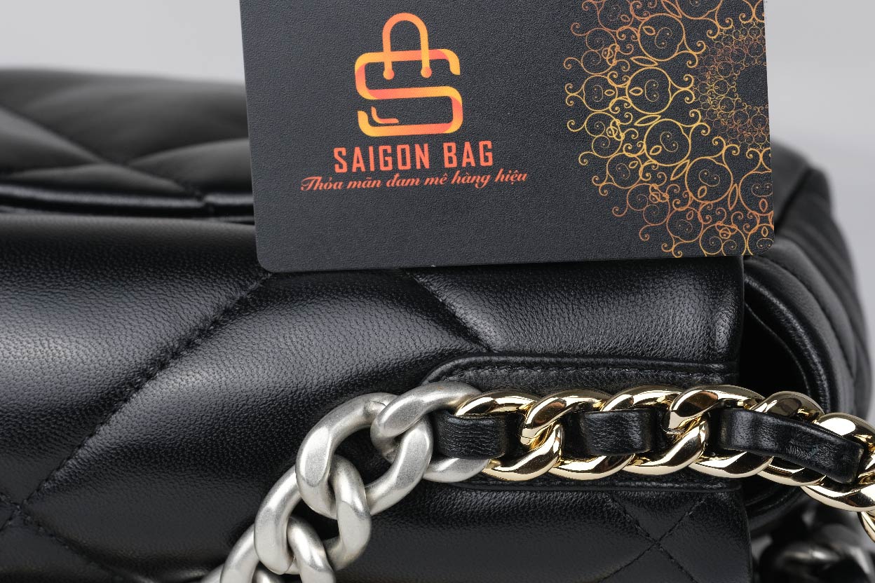 Túi Xách Chanel 19 Flap Bag - Đen Khóa Bạc