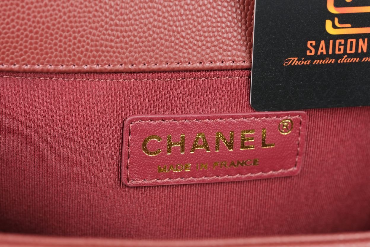 Túi Xách Chanel Boy Đỏ - Size 25