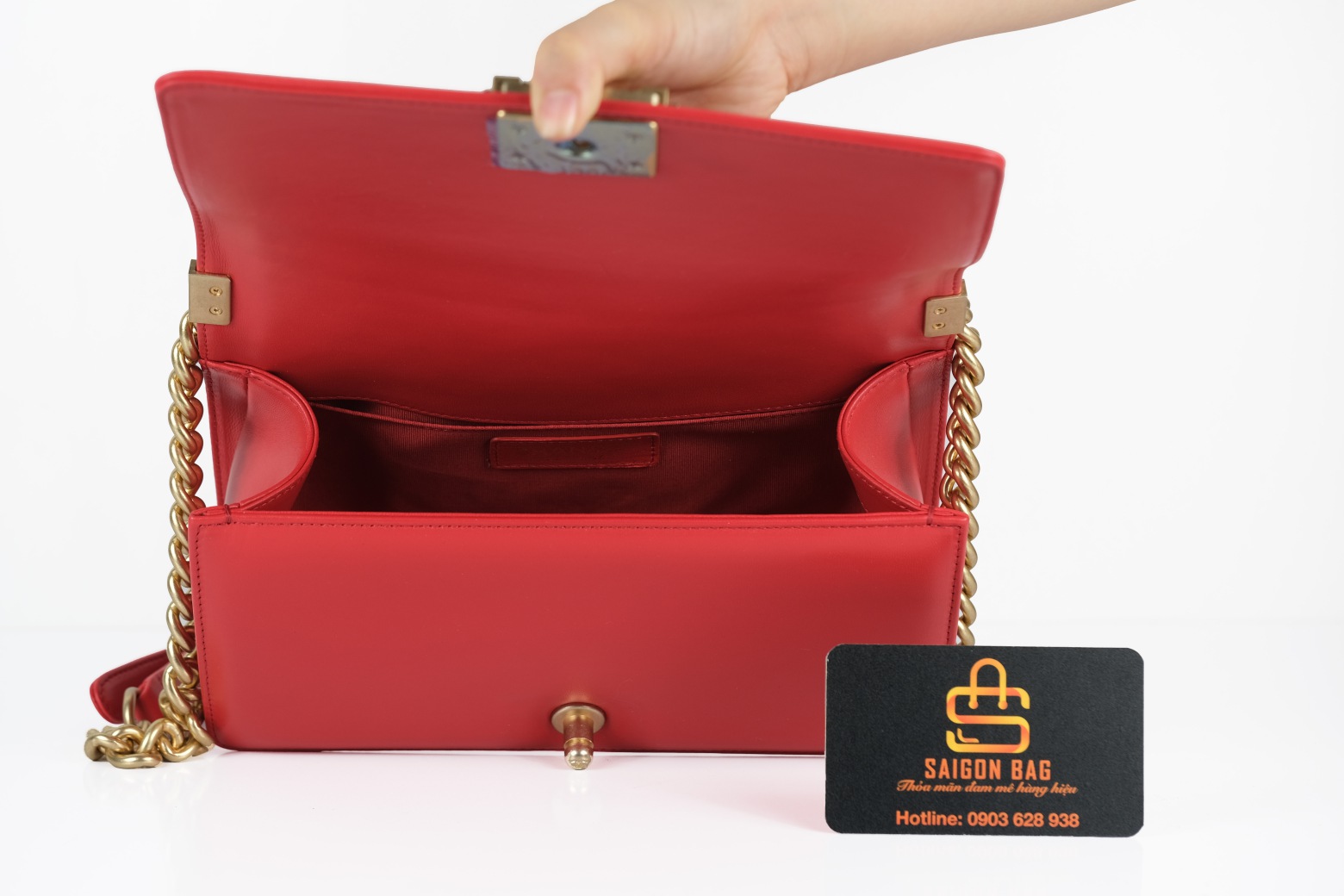 Túi Xách Chanel Boy - Đỏ