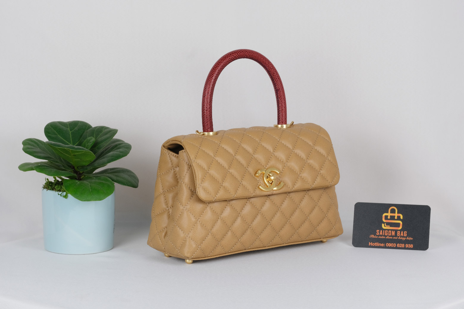 Túi Xách Chanel Coco Mini – Be Vàng