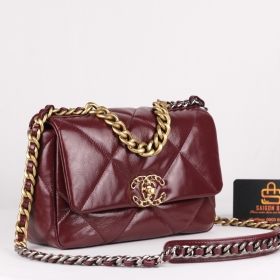 Túi Xách Chanel 19 Flap Bag - Đỏ Rượu Vang