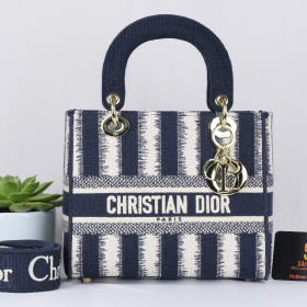 Túi Xách Dior Medium Lady D-Lite Bag - Sọc